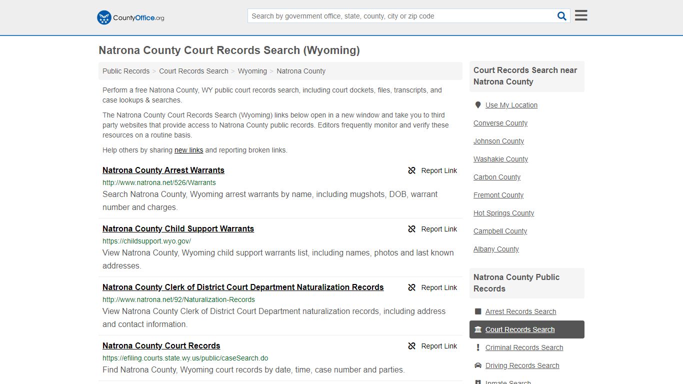Court Records Search - Natrona County, WY (Adoptions ...